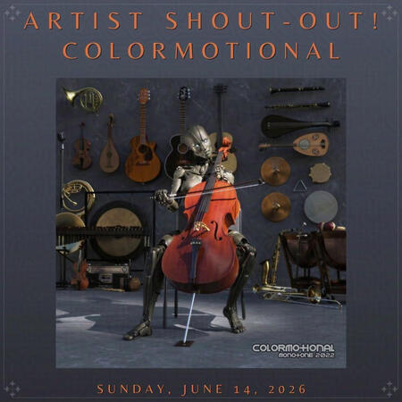 "CelloBot - A mechanic musician 01" by ColorMotional "CelloBot - A mechanic musician 01" by ColorMotional